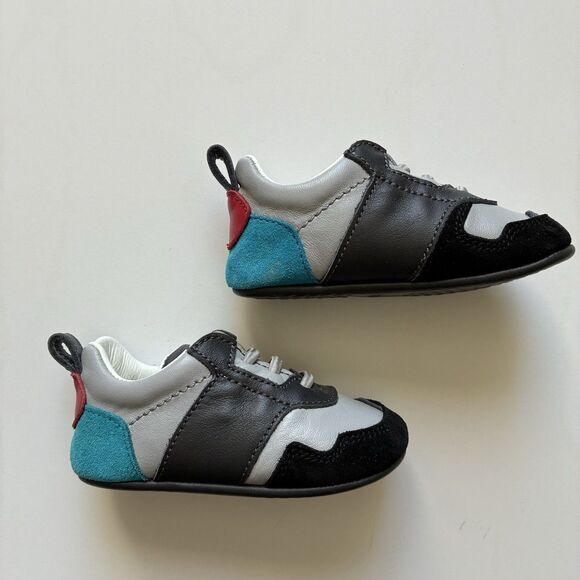 Buscemi Ventura Baby Grey Trio Sneakers US 6-12 Months Infant Leather Shoe - Picture 3 of 10